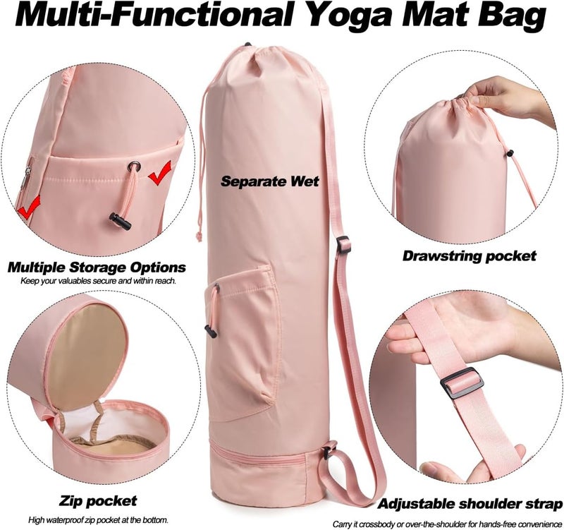 Fullishment Yoga Gym Bag -Large Capacity Gym Bag with Yoga Mat Holder Water Resistant Workout Bag for Travel Workout Daily - Image 1